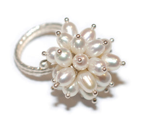 Sterling Silver Pearl Ring